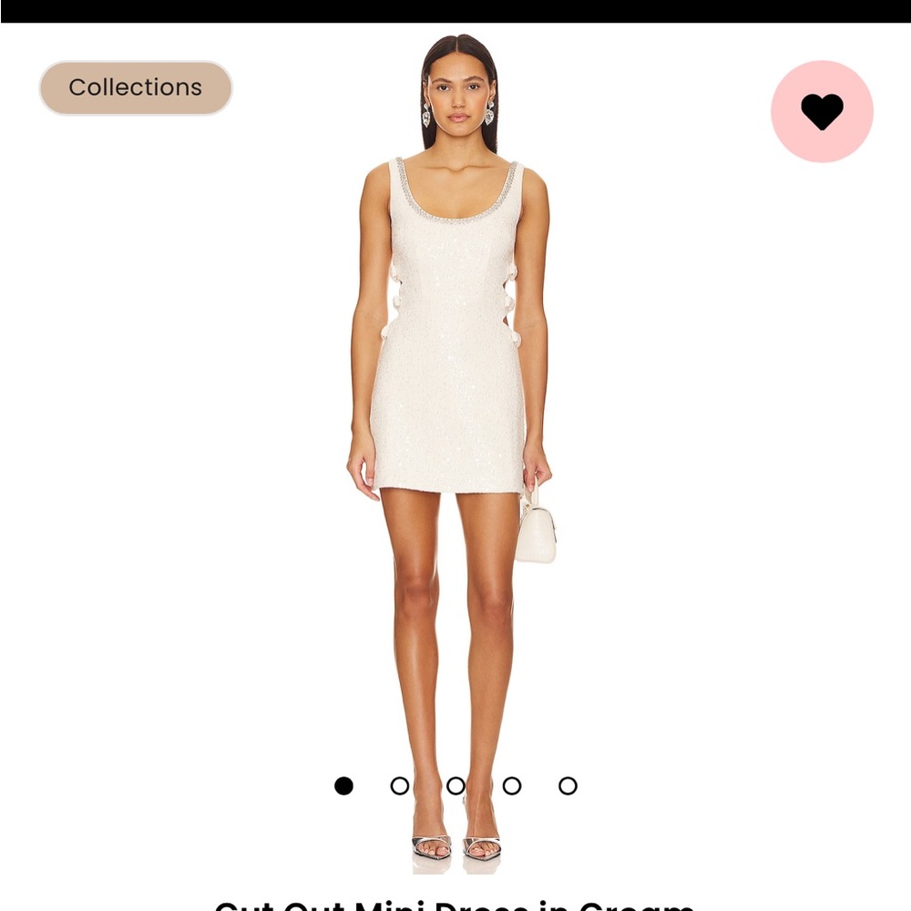 Self-portrait Cut Out Mini Dress in Cream
